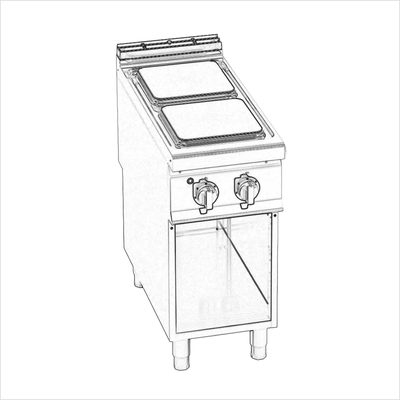../frankl24shop/Elektroherd 2 Platten, Standgerät, Unterbau offen (16A)